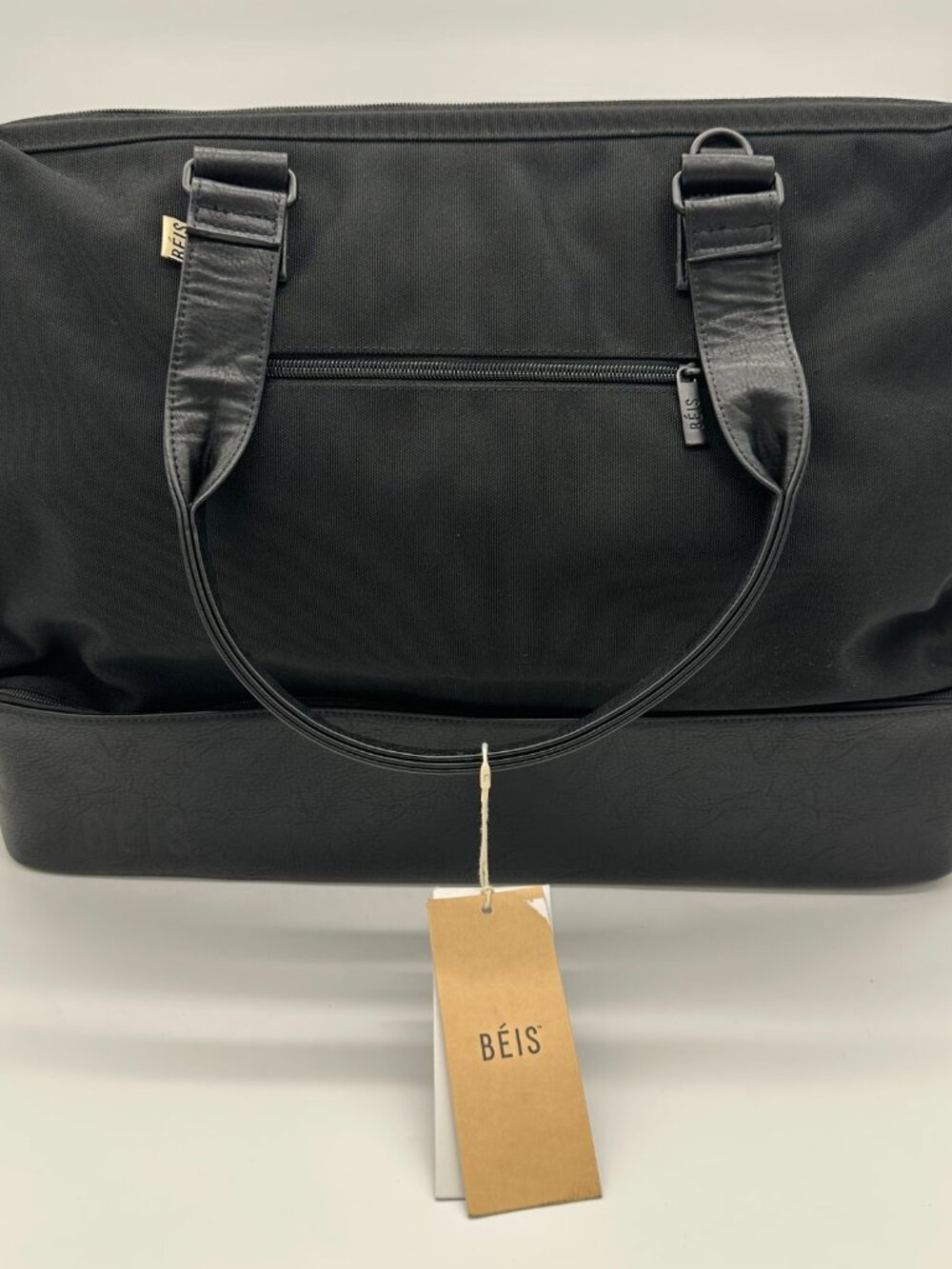 BEIS Black The Weekender Bag Carry On Travel Luggage Overnight Stylish